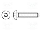 Screw; M2,5x10; Head: button; Torx®; A2 stainless steel; TX08