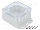 Enclosure: multipurpose; X: 75mm; Y: 75mm; Z: 45mm; ZP; polycarbonate