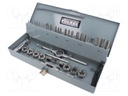 Kit: taps; Pcs: 31; Kind of holder: hand; metal case