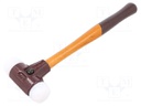 Hammer; 295mm; W: 90mm; 320g; 30mm; round; plastic; wood; SIMPLEX