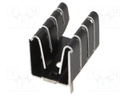 Heatsink: extruded; U; TO220; black; L: 16mm; W: 12.7mm; H: 12.7mm