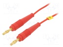 Test lead; 60VDC; 30VAC; 19A; 4mm banana plug-4mm banana plug