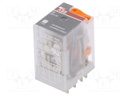 Relay: electromagnetic; DPDT; Ucoil: 230VAC; 6A/250VAC; 6A/30VDC