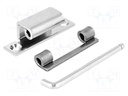 Hinge; Width: 20mm; steel; H: 67mm; Pin material: zinc plated steel