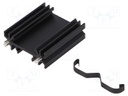 Heatsink: extruded; H; TO202,TO218,TO220,TOP3; black; L: 38mm