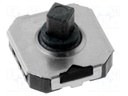 Joystick; DC load @R: 0.05A/12VDC; Mounting: SMT; 300mg; 7.4x7.5mm