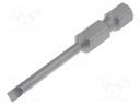 Screwdriver bit; slot; 3,0x0,5mm; Overall len: 50mm