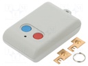 Enclosure: for remote controller; ABS; grey; Number of buttons: 2