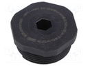 Stopper; M32; IP68; Mat: polyamide; black; Conform to: ATEX Ex