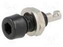 Socket; 2mm banana; 10A; 60VDC; Overall len: 17mm; black; insulated