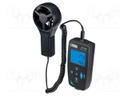 Thermoanemometer; LCD,with a backlit; 0,25÷35m/s; 0÷2.999m3/s