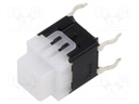 Pushbutton Switch, ESE20C Series, SPST-NO, Off-(On), Square, White