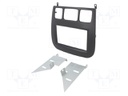 Radio mounting frame; Mercedes; 2 DIN; black