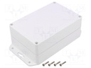 Enclosure: multipurpose; X: 120mm; Y: 80mm; Z: 60mm; ZP; ASA; white