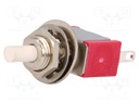 Switch: push-button; Pos: 2; SPDT; 1A/125VAC; 1A/28VDC; white