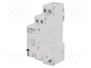Relay: installation; bistable; NC + NO; Ucoil: 230VAC; 16A; IP20