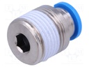 Push-in fitting; straight; Input thread: R 3/8" external; 8mm