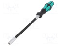 Screwdriver; hex socket; with flexible shaft; Overall len: 265mm