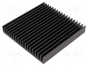 Heatsink: extruded; grilled; black; L: 100mm; W: 100mm; H: 15mm