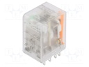 Relay: electromagnetic; DPDT; 24VDC; 10A; max.250VAC; industrial