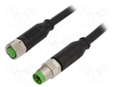 Connection lead; M8; PIN: 4; 1m; plug; 30VAC; 4A; -30÷80°C; IP67