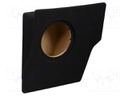 Car loudspeaker enclosure; MDF; black; textil; 8l; 200mm; 217mm; VW