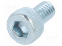 Screw; M2,5x4; DIN: 912; Head: cheese head; imbus; steel; zinc