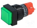 Switch: push-button; Pos: 2; SPDT; 3A/250VAC; 2A/24VDC; green; green