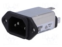 Connector: AC supply; socket; male; 10A; 250VAC; IEC 60320; 0.36mH