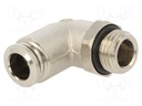 Push-in fitting; angled; 1/4"; -0.99÷20bar; 8mm