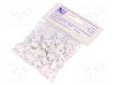 Holder; white; Application: on round cable; 100pcs; with a nail