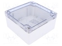 Enclosure: multipurpose; X: 120mm; Y: 120mm; Z: 60mm; 1554; grey; IP66