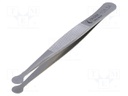 Tweezers; 110mm; Blades: straight; Blade tip shape: round