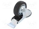 Transport wheel; Ø: 80mm; W: 25mm; H: 105mm; 50kg; Mat: rubber