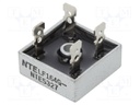 Single-phase bridge rectifier; Urmax: 800V; If: 25A; Ifsm: 400A