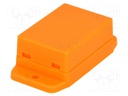 Enclosure: multipurpose; X: 35.4mm; Y: 50mm; Z: 22mm; ABS; orange