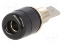 Socket; 4mm banana; 32A; 33VAC; 70VDC; black; nickel plated; 5mΩ