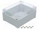 Enclosure: multipurpose; X: 190mm; Y: 240mm; Z: 105mm; ZP; light grey