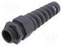 Cable gland; with strain relief; M25; IP68; Mat: polyamide; black