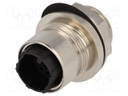 Connector: circular; socket; male; PIN: 16; w/o contacts; 3A; brass