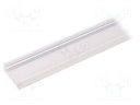 Profiles for LED modules; surface; white; L: 1m; aluminium