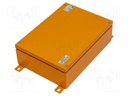 Enclosure: emergency; X: 250mm; Y: 350mm; Z: 105mm; steel; orange