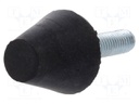 Vibroisolation foot; Ø: 20mm; Shore hardness: 70±5; 468N; 110N/mm