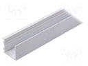 Profiles for LED modules; surface; white; L: 1m; aluminium