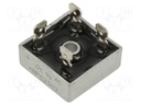 Bridge rectifier: single-phase; Urmax: 200V; If: 25A; Ifsm: 400A