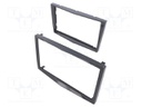 Radio frame; Opel; 2 DIN; grey gloss