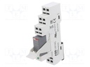 Relay: interface; DPDT; Ucoil: 24VDC; Mounting: DIN; Series: CR-P