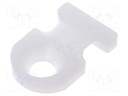 Screw mounted clamp; polyamide; natural; A: 3.2mm; B: 12.7mm