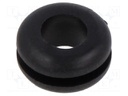 Grommet; black; UL94HB; TPR