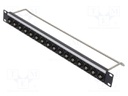 Coupler; patch panel; BNC socket,both sides; RACK; 50Ω; screw